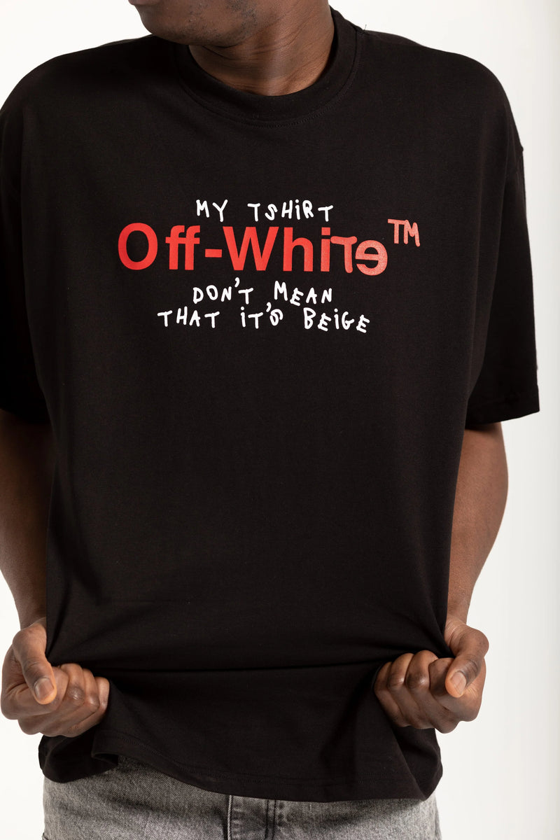 DLT LAB Off-W* Black T-shirt