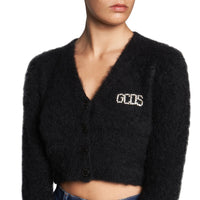 GCDS Woman Mohair Cardigan Black 