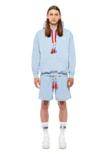 Load image into Gallery viewer, Family First Hoodie Symbol Light Blue
