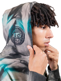 Danilo Paura Akim Embroidery Hoody Turquoise