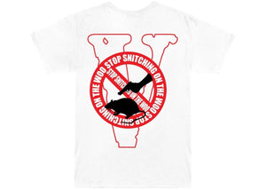 Pop Smoke x Vlone ''Stop Snitching'' T-Shirt White