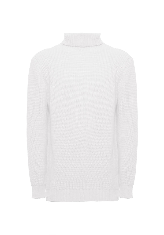 Family First Turtleneck Pure White