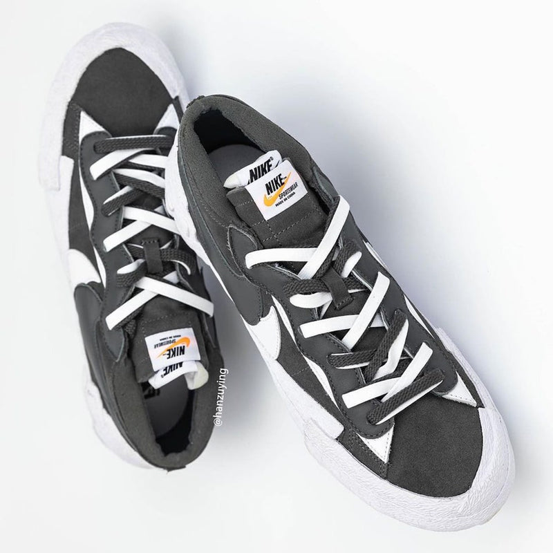 SACAI × NIKE BLAZER LOW IRON GREY Nike Sacai Blazer Low IRON