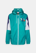 Load image into Gallery viewer, Mitchell &amp; Ness Charlotte Hornets Full Zip Windbreaker