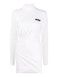 GCDS Woman Wrapped Knitted Dress White