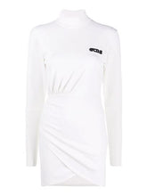 Load image into Gallery viewer, GCDS Woman Wrapped Knitted Dress White