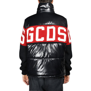 GCDS Wool Sleeves Black Puffer Jacket