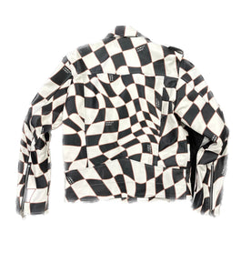 Family First Biker Leather Check Jacket