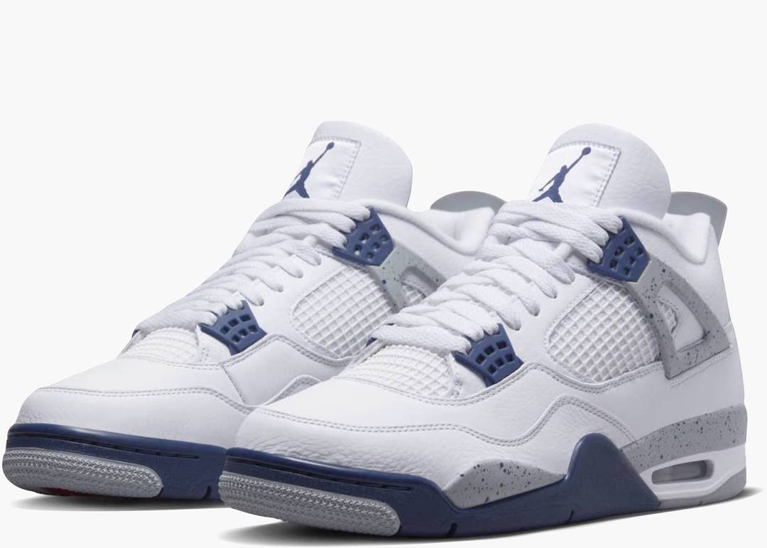 Nike Air Jordan 4 Retro White Midnight Navy – BASECESENA