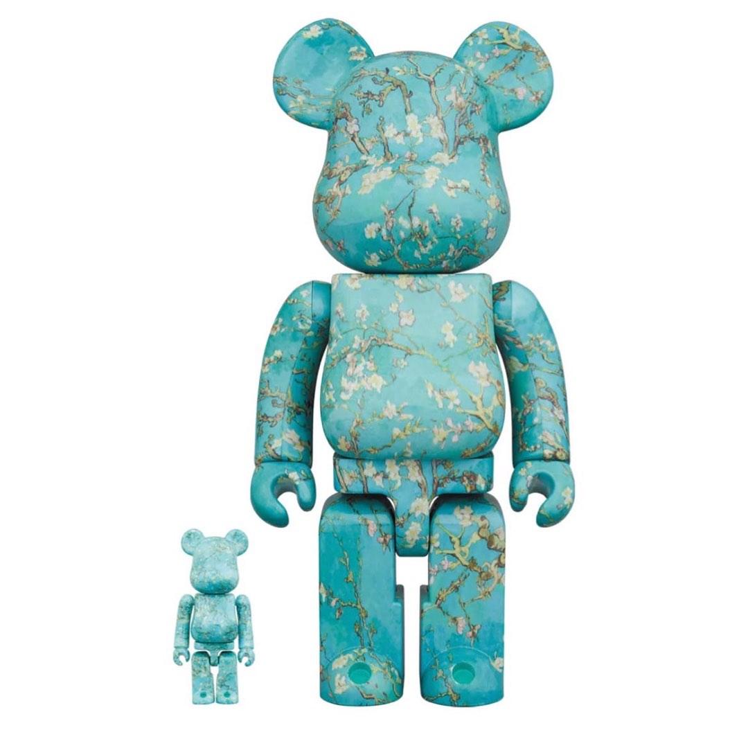 BEARBRICK 400% + 100% Van Gogh Almond Blossoms 