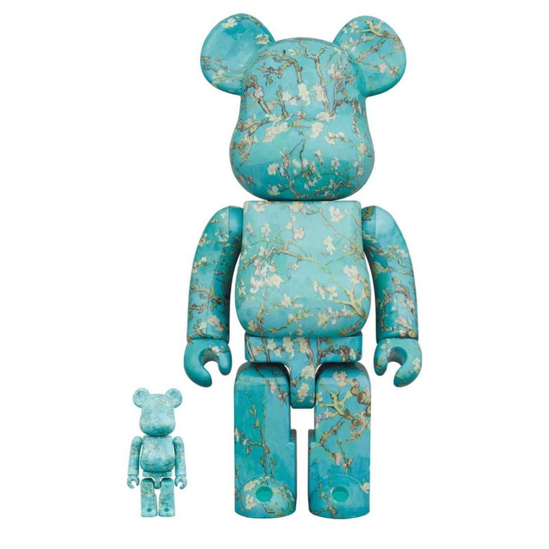 BEARBRICK 400% + 100% Van Gogh Almond Blossoms 