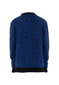 Family First Cardigan Leopard Blue