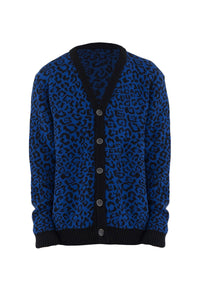 Family First Cardigan Leopard Blue