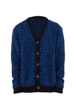 Load image into Gallery viewer, Family First Cardigan Leopard Blue